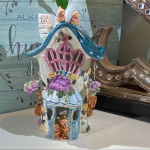 Ceramic Abstract Art Tealite House